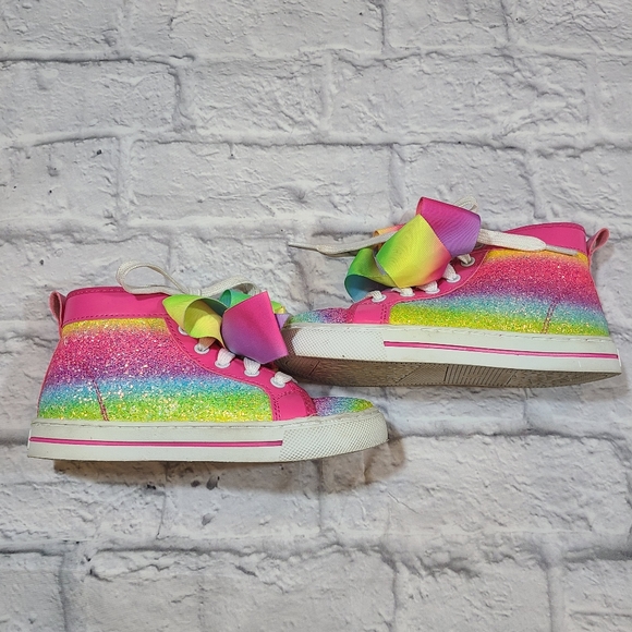 JoJo Siwa Other - Jojo Siwa Glitter Rainbow High Tops Size 13